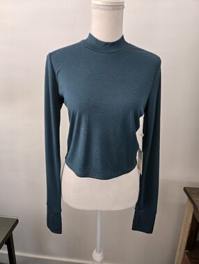Downeast Circle Back Top Deep Teal. Size Medium.